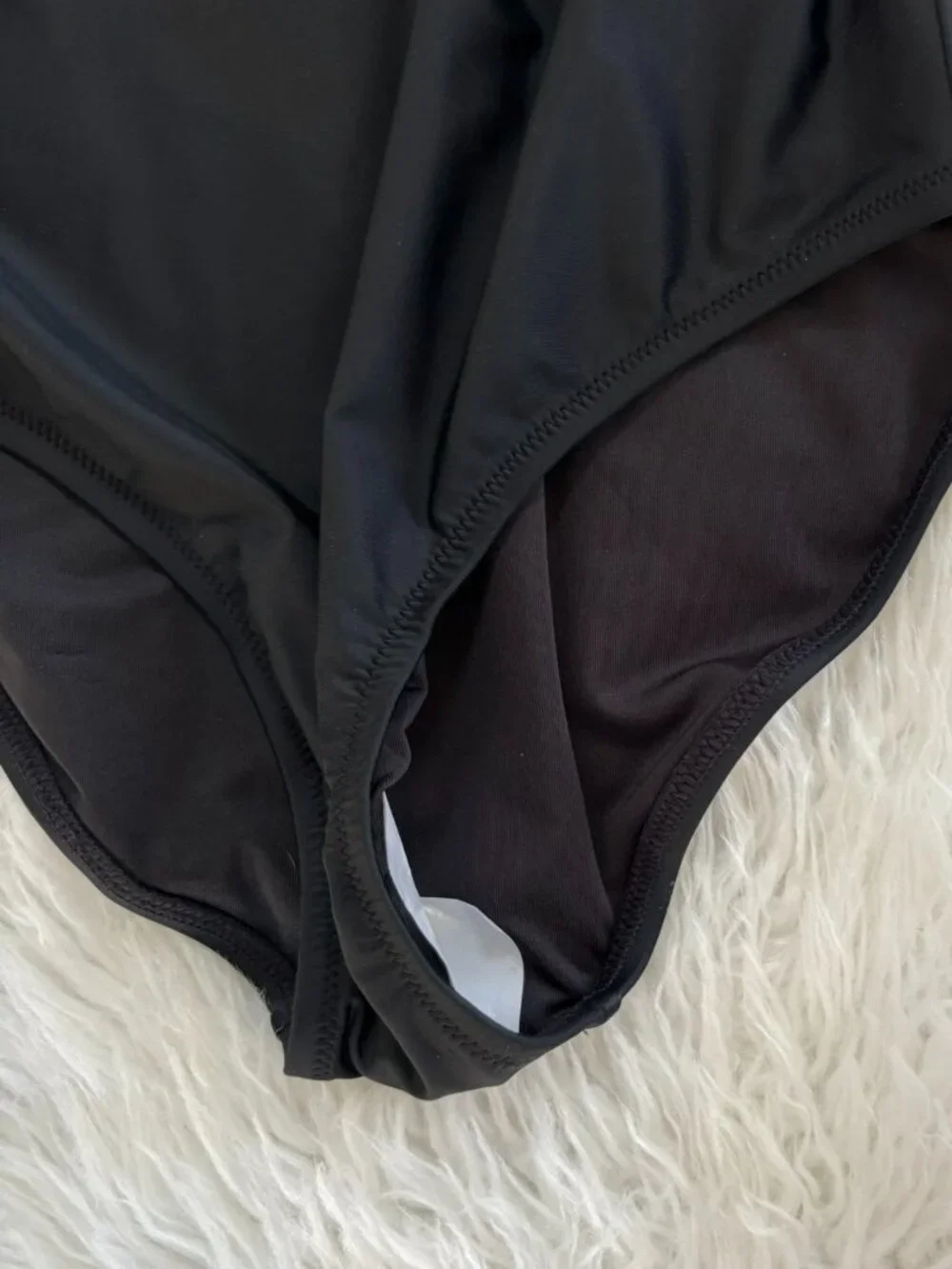NWT J. Crew Black Plunge V-Neck Cross Back One Piece Swimsuit 8